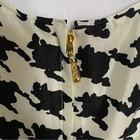 Kate Spade 100% Silk Black and White Houndstooth Preppy Sheath Dress Size 6 - Picture 5 of 10